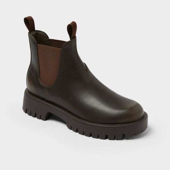 Universal Thread Shoes - Open Box - Universal Thread - Women's Zora Ankle Chelsea Boots - Univ Brown